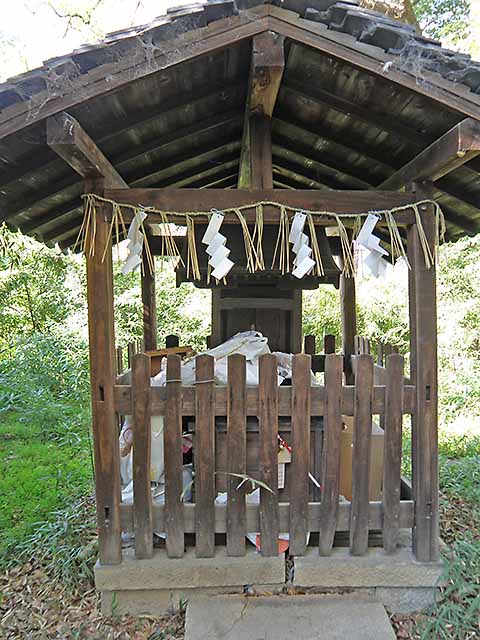 本殿向かって左にも末社